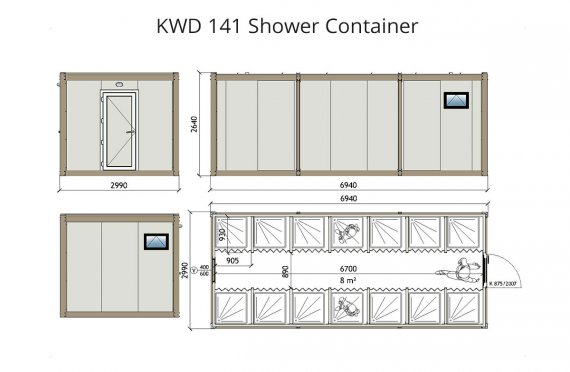kwd 141 - מקלחת - מכולה