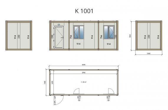 משרד ממכולת משטחים-k-1001